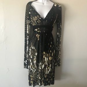 F.FERRANTE MADE IN ITALY patterned jersey dress